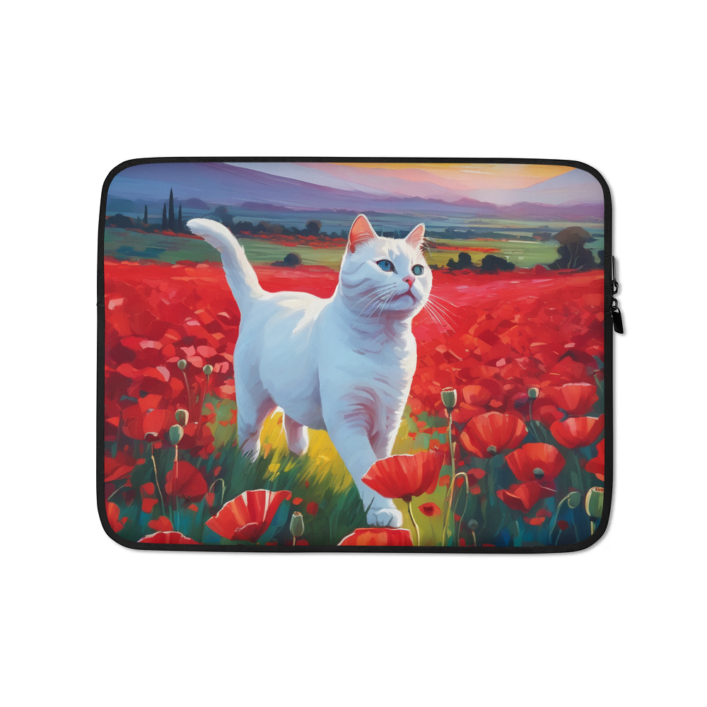 PugMug Custom White Companion Cat Laptop Sleeve