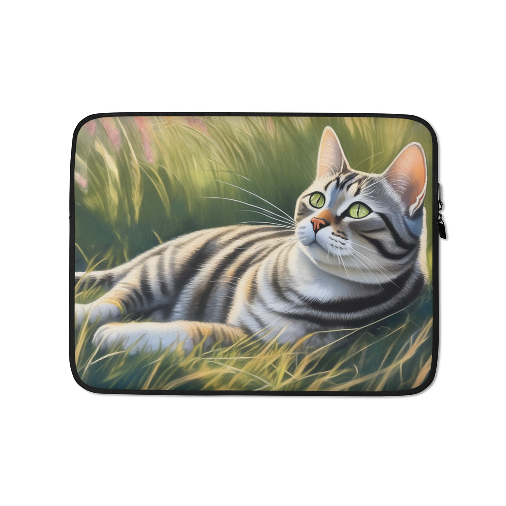 PugMug Custom Tabby American Shorthair Cat Laptop Sleeve