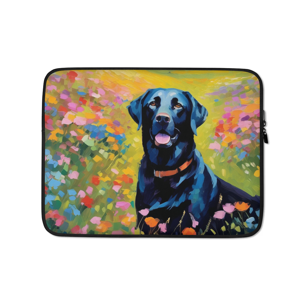PugMug Custom Black Labrador Retriever Laptop Sleeve