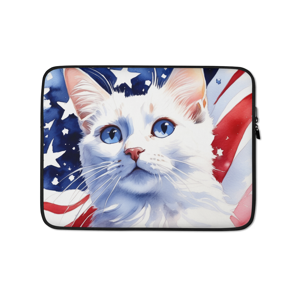 PugMug Custom White Companion Cat Laptop Sleeve