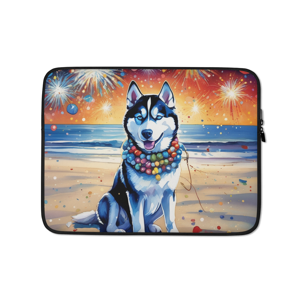 PugMug Custom Siberian Husky Laptop Sleeve