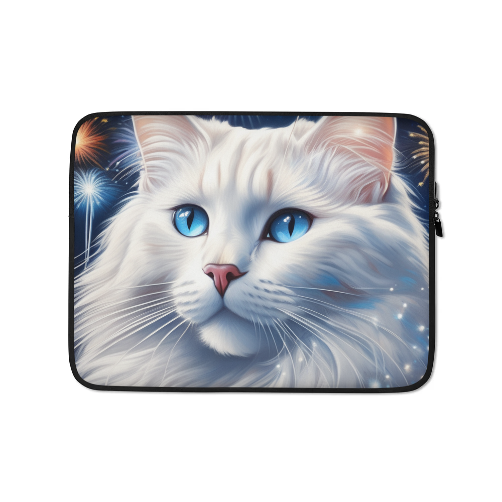 PugMug Custom White Ragdoll Cat Laptop Sleeve