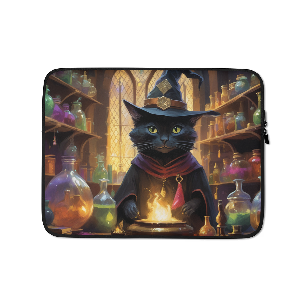 PugMug Custom Black Companion Cat Laptop Sleeve