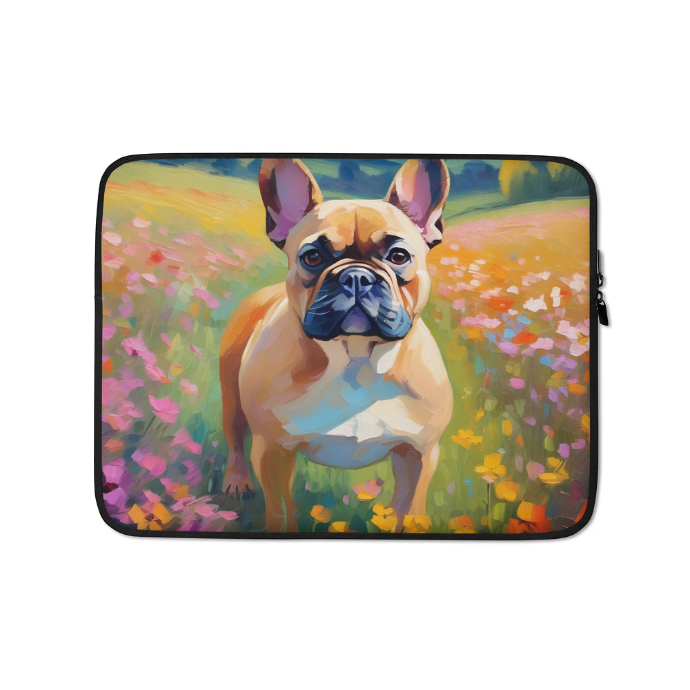 PugMug Custom Tan French Bulldog Laptop Sleeve