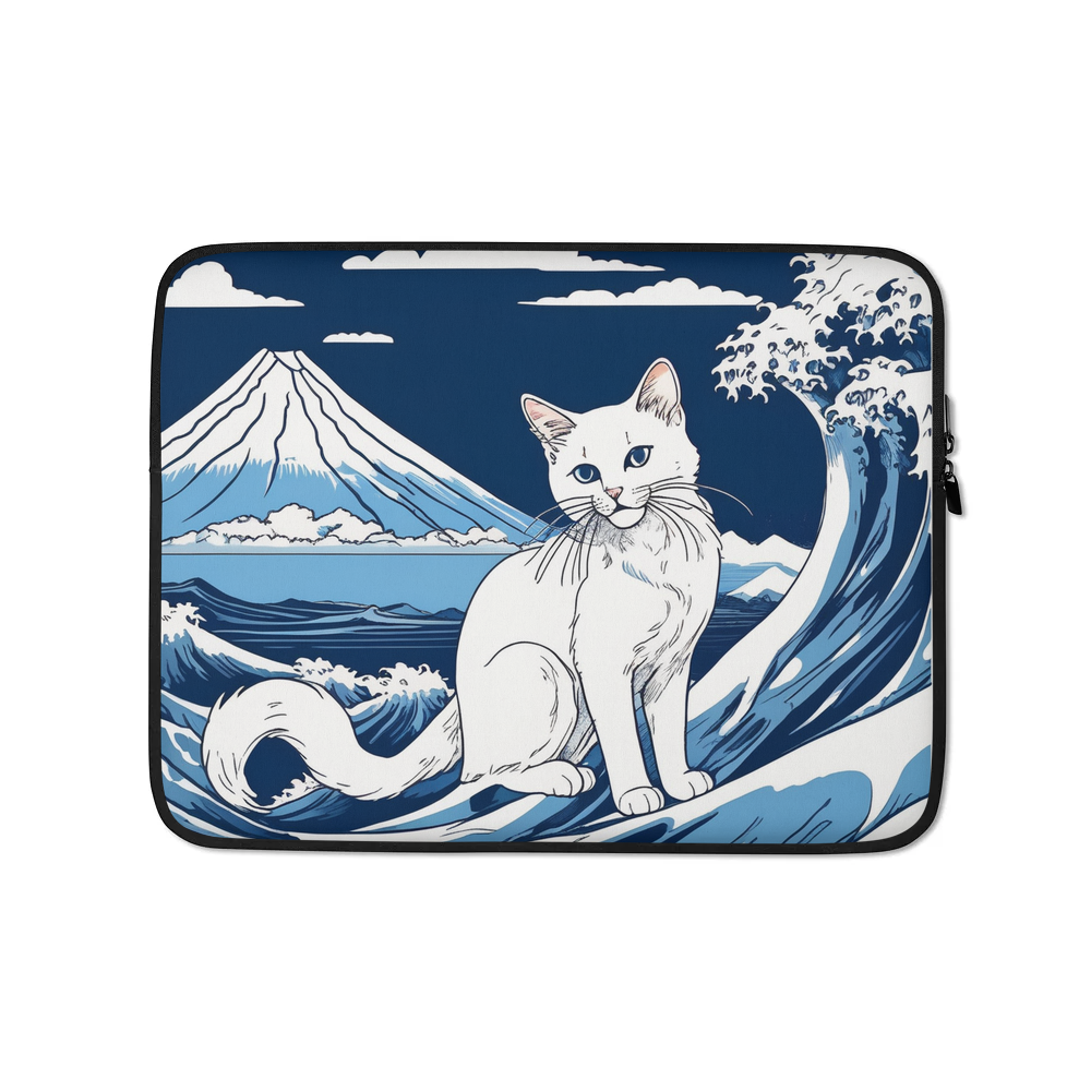 PugMug Custom White Companion Cat Laptop Sleeve