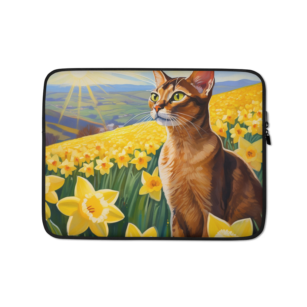 PugMug Custom Tabby Abyssinian Cat Laptop Sleeve