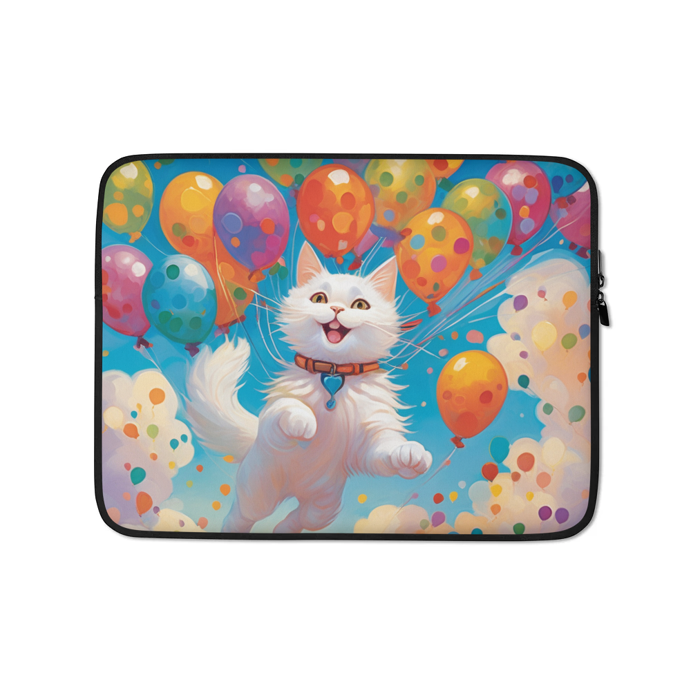 PugMug Custom White Companion Cat Laptop Sleeve