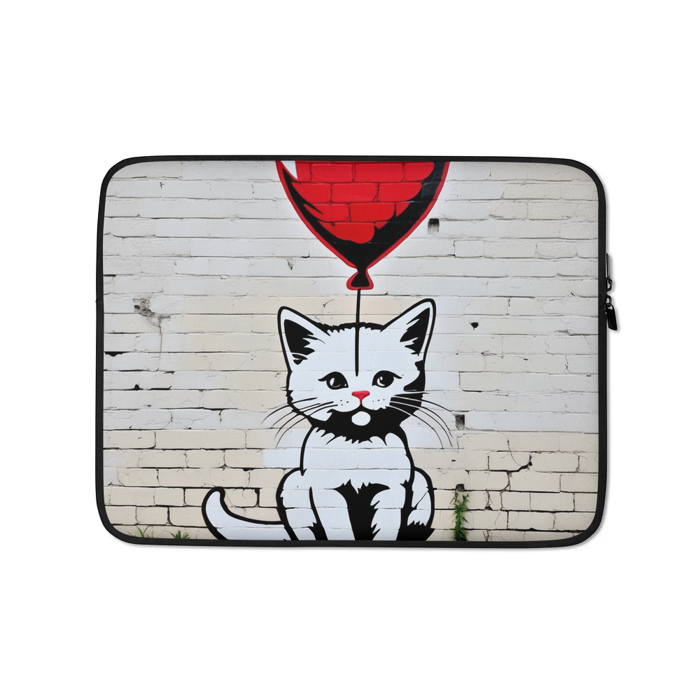 PugMug Custom White Companion Cat Laptop Sleeve