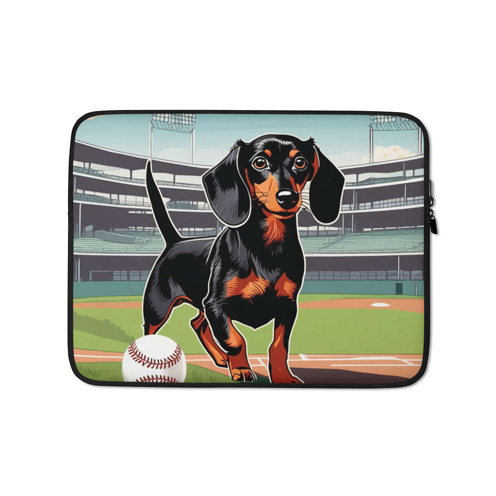 PugMug Custom Black Dachshund Laptop Sleeve