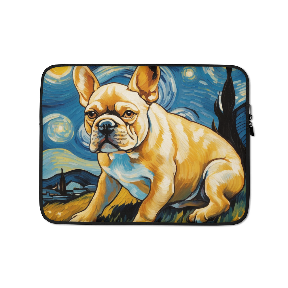 PugMug Custom Tan French Bulldog Laptop Sleeve