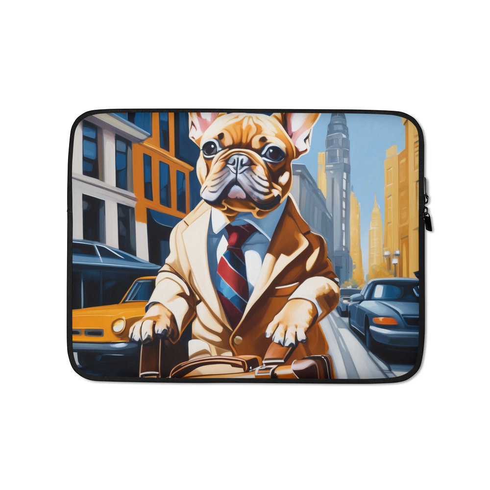 PugMug Custom Tan French Bulldog Laptop Sleeve