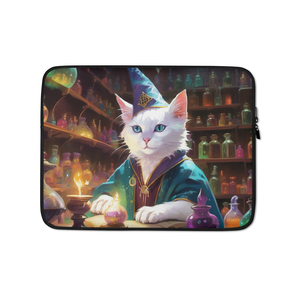 PugMug Custom White Exotic Cat Laptop Sleeve