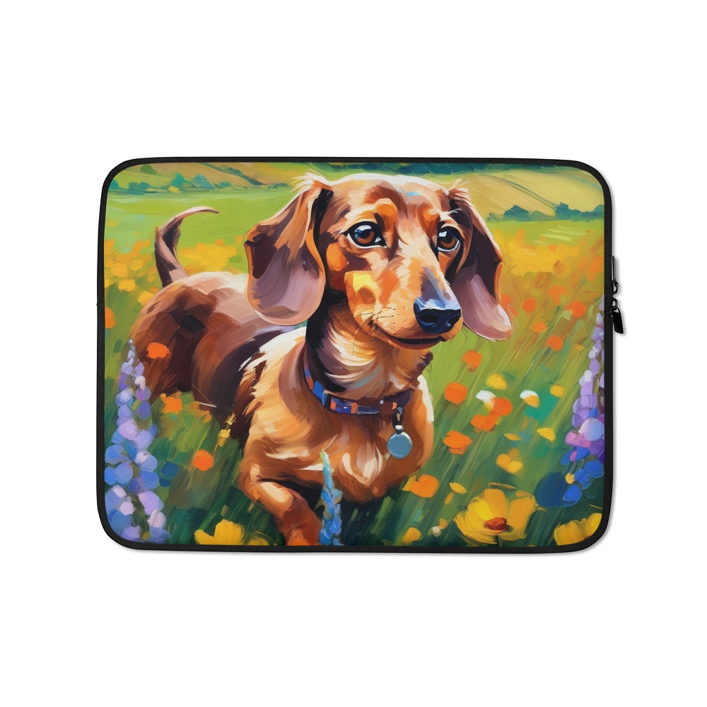 PugMug Custom Tan Dachshund Laptop Sleeve