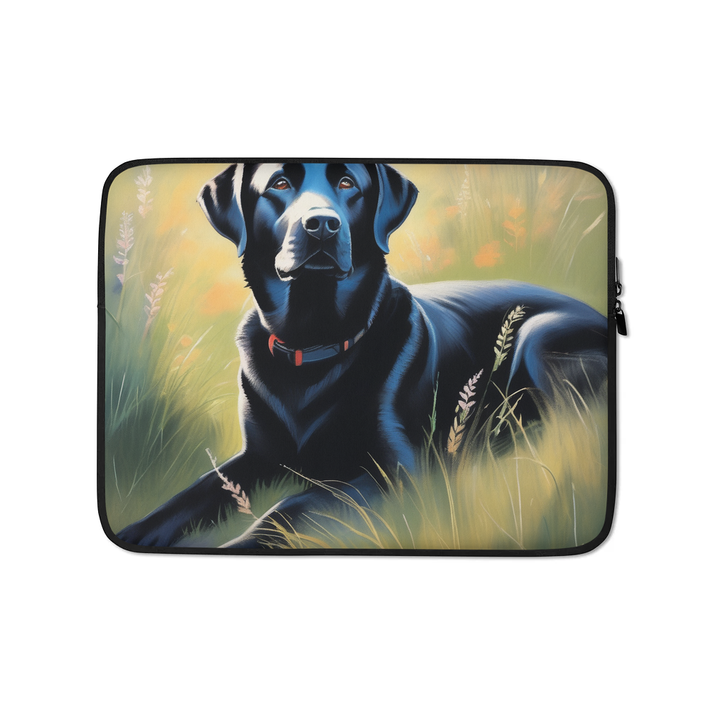 PugMug Custom Black Labrador Retriever Laptop Sleeve