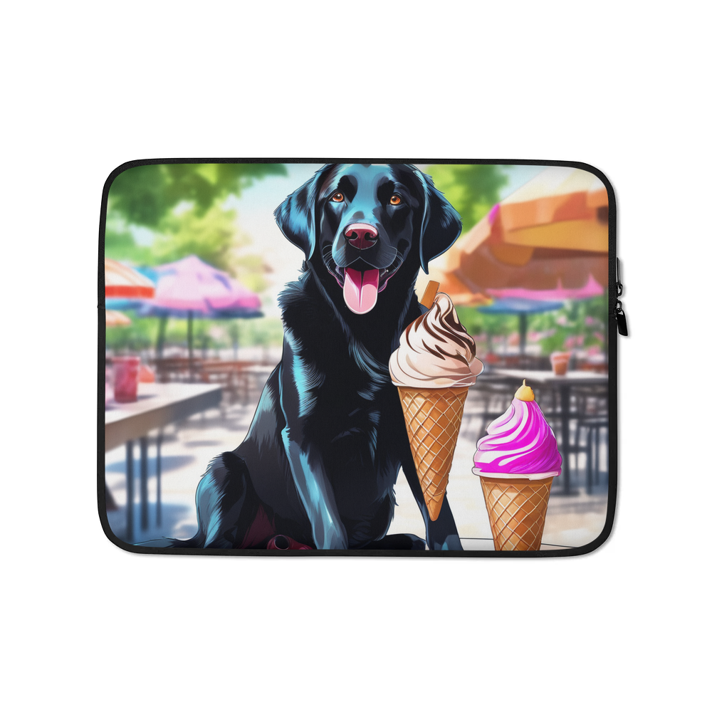 PugMug Custom Black Labrador Retriever Laptop Sleeve