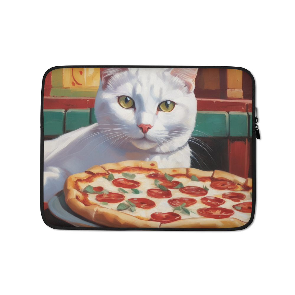 PugMug Custom White Companion Cat Laptop Sleeve
