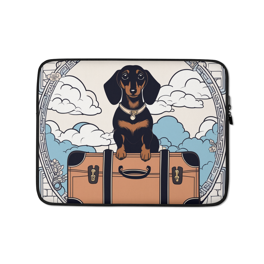 PugMug Custom Black Dachshund Laptop Sleeve