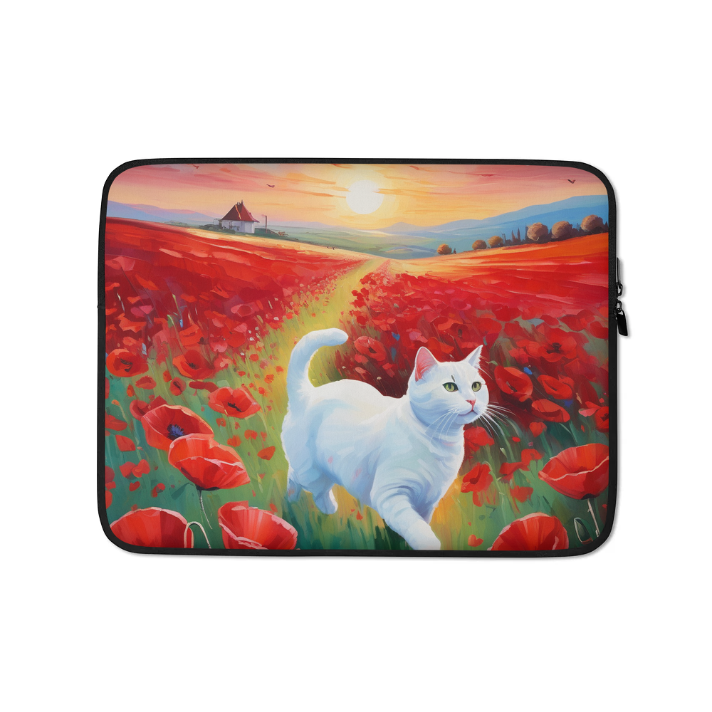 PugMug Custom White Companion Cat Laptop Sleeve