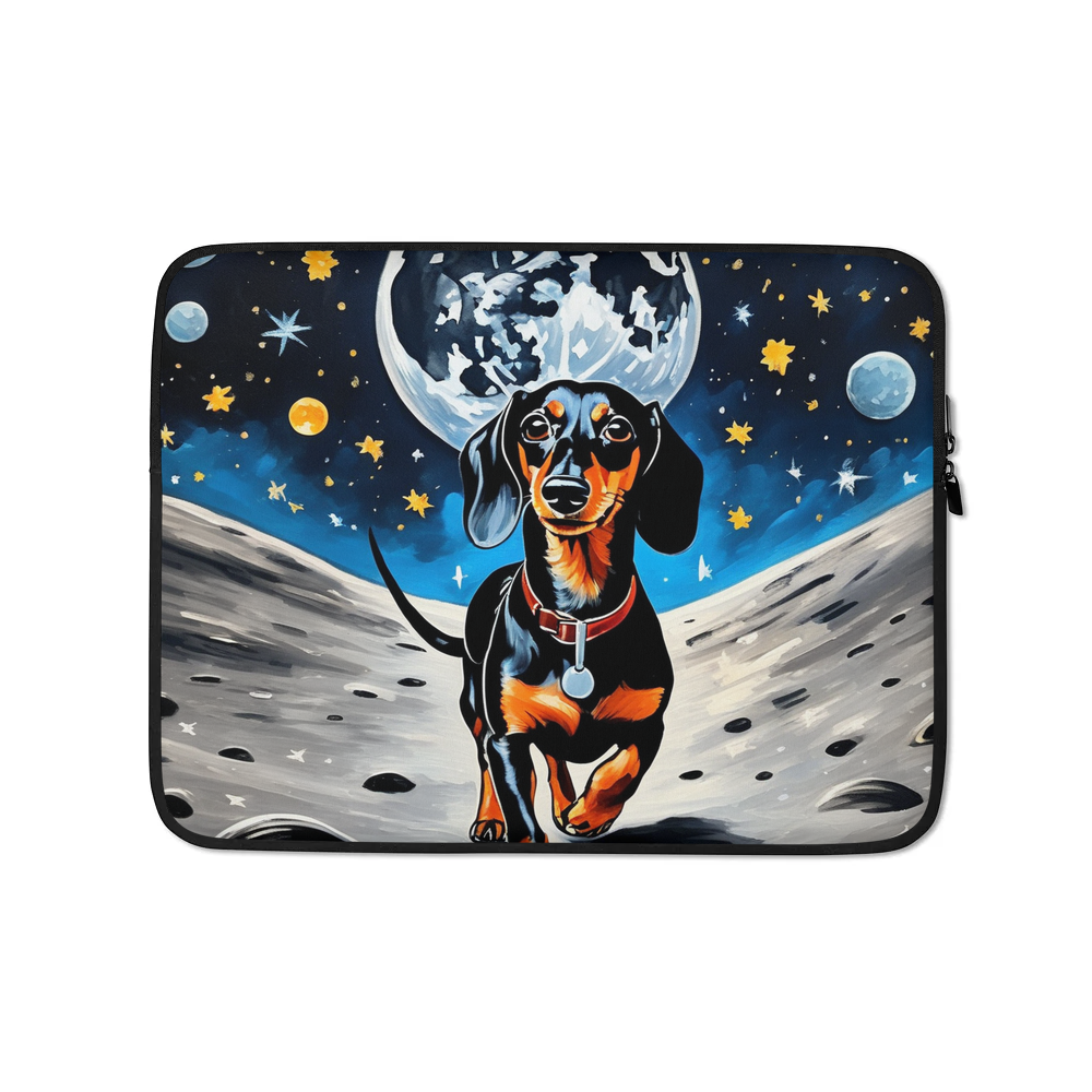 PugMug Custom Black Dachshund Laptop Sleeve