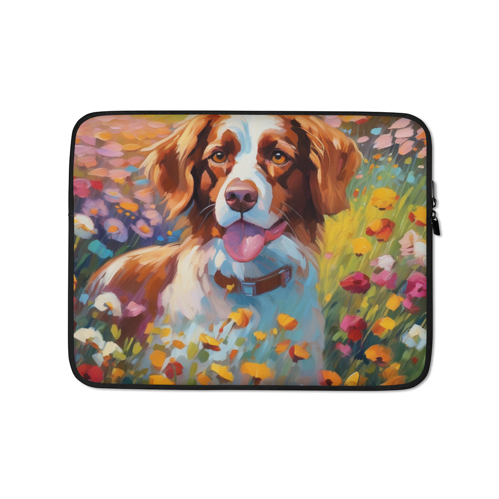 PugMug Custom Brittany Dog Laptop Sleeve