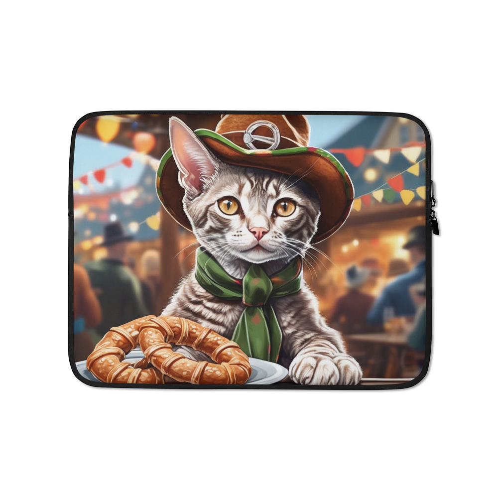 PugMug Custom Tabby Devon Rex Cat Laptop Sleeve