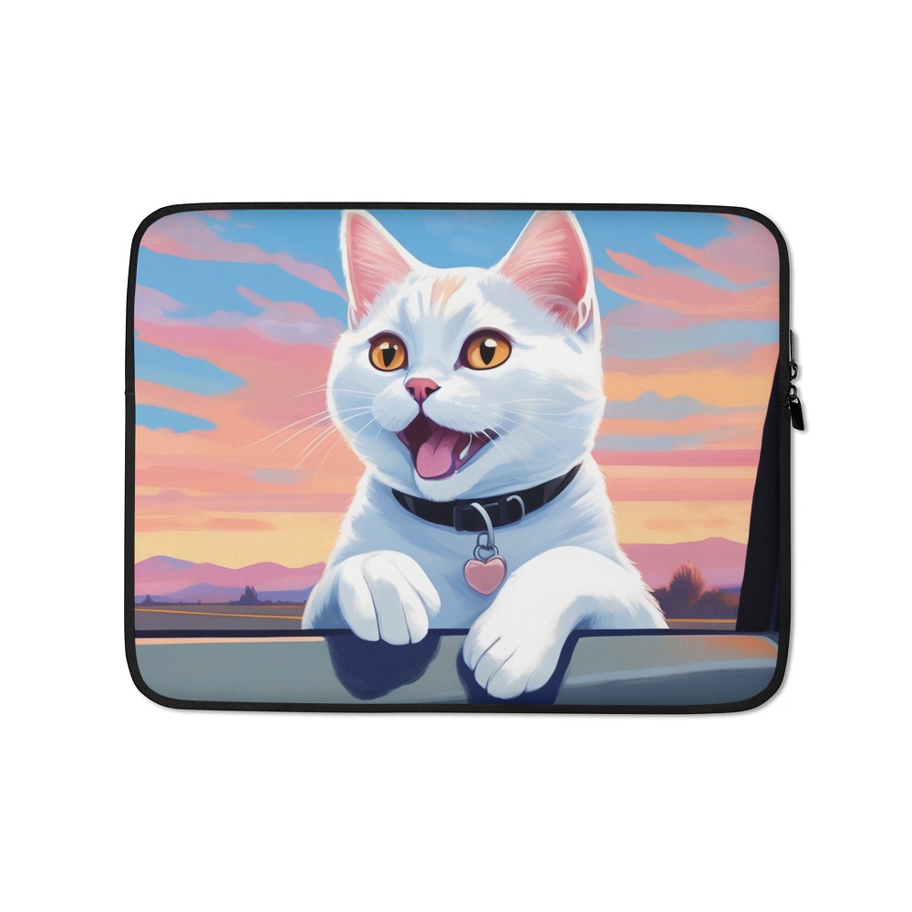 PugMug Custom White British Shorthair Cat Laptop Sleeve