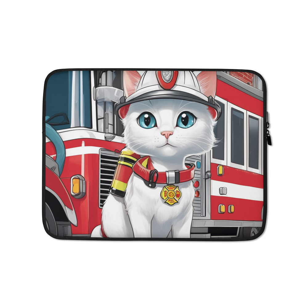 PugMug Custom White Companion Cat Laptop Sleeve