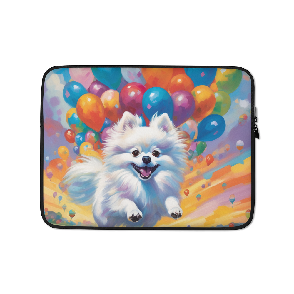 PugMug Custom White Pomeranian Laptop Sleeve