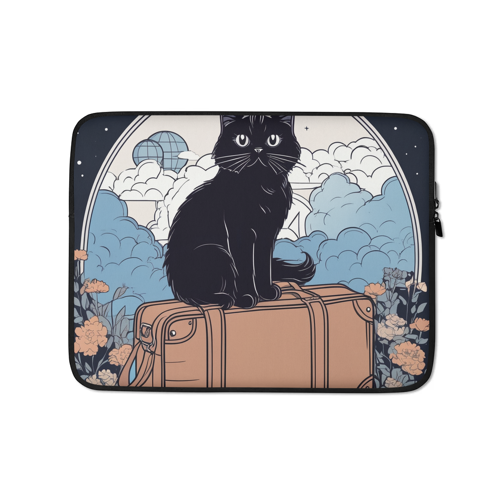 PugMug Custom Black Persian Cat Laptop Sleeve