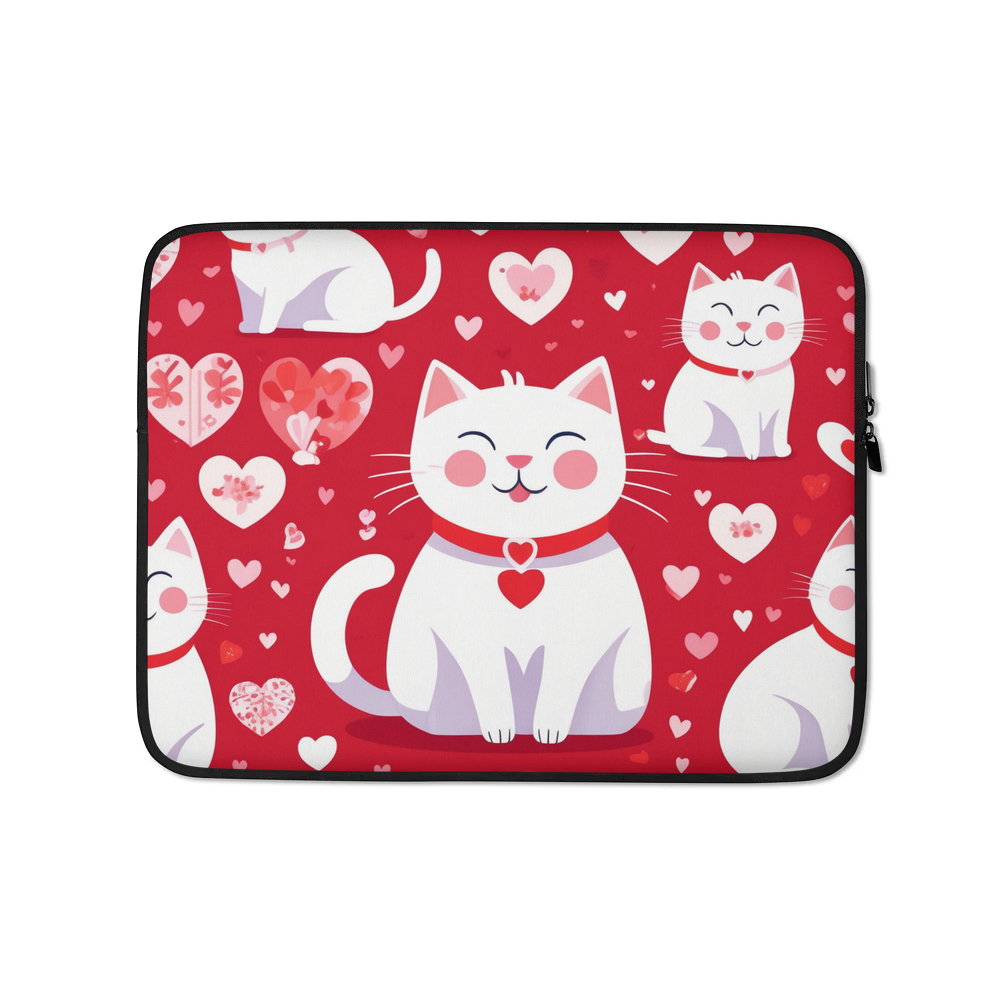 PugMug Custom White Companion Cat Laptop Sleeve