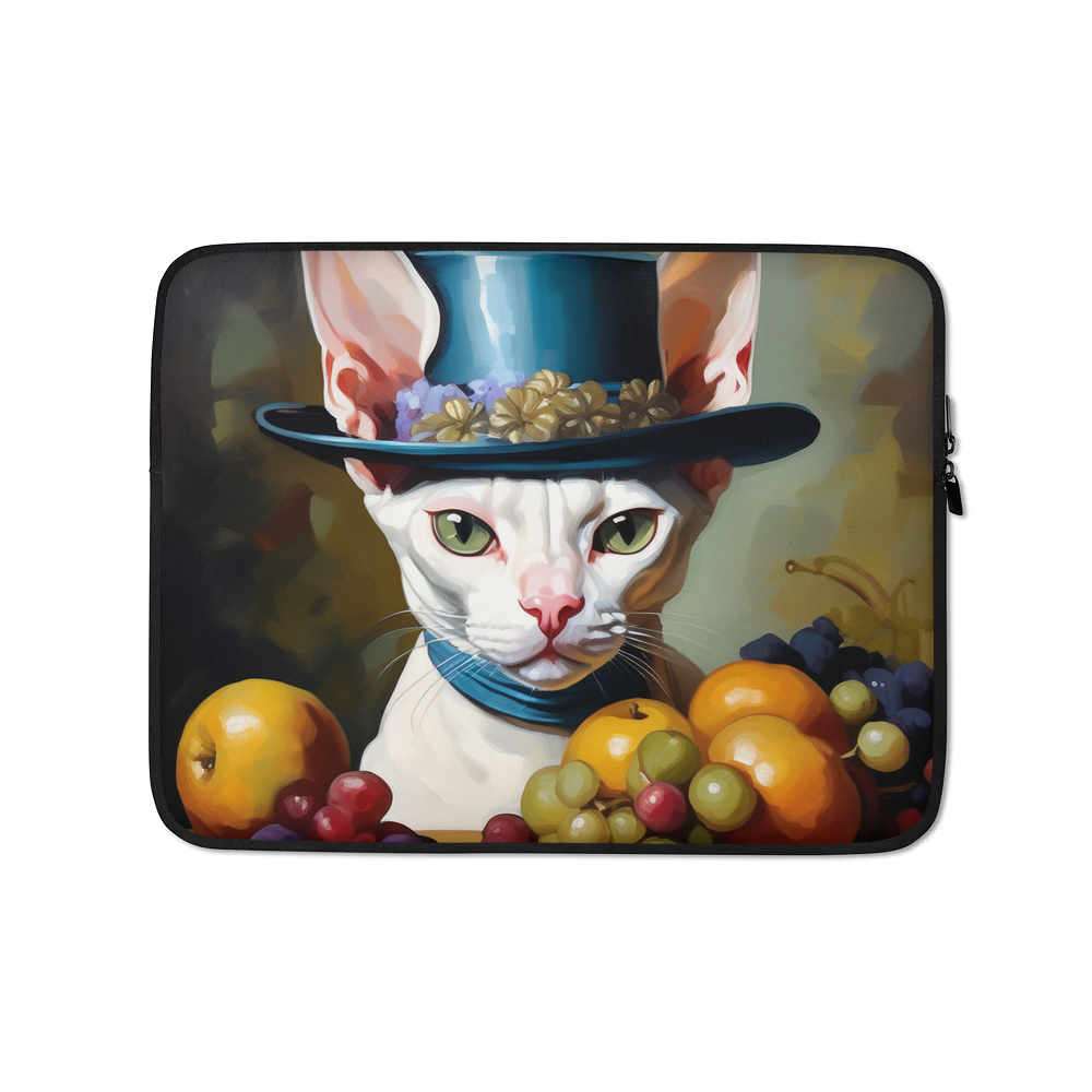 PugMug Custom White Sphynx Cat Laptop Sleeve