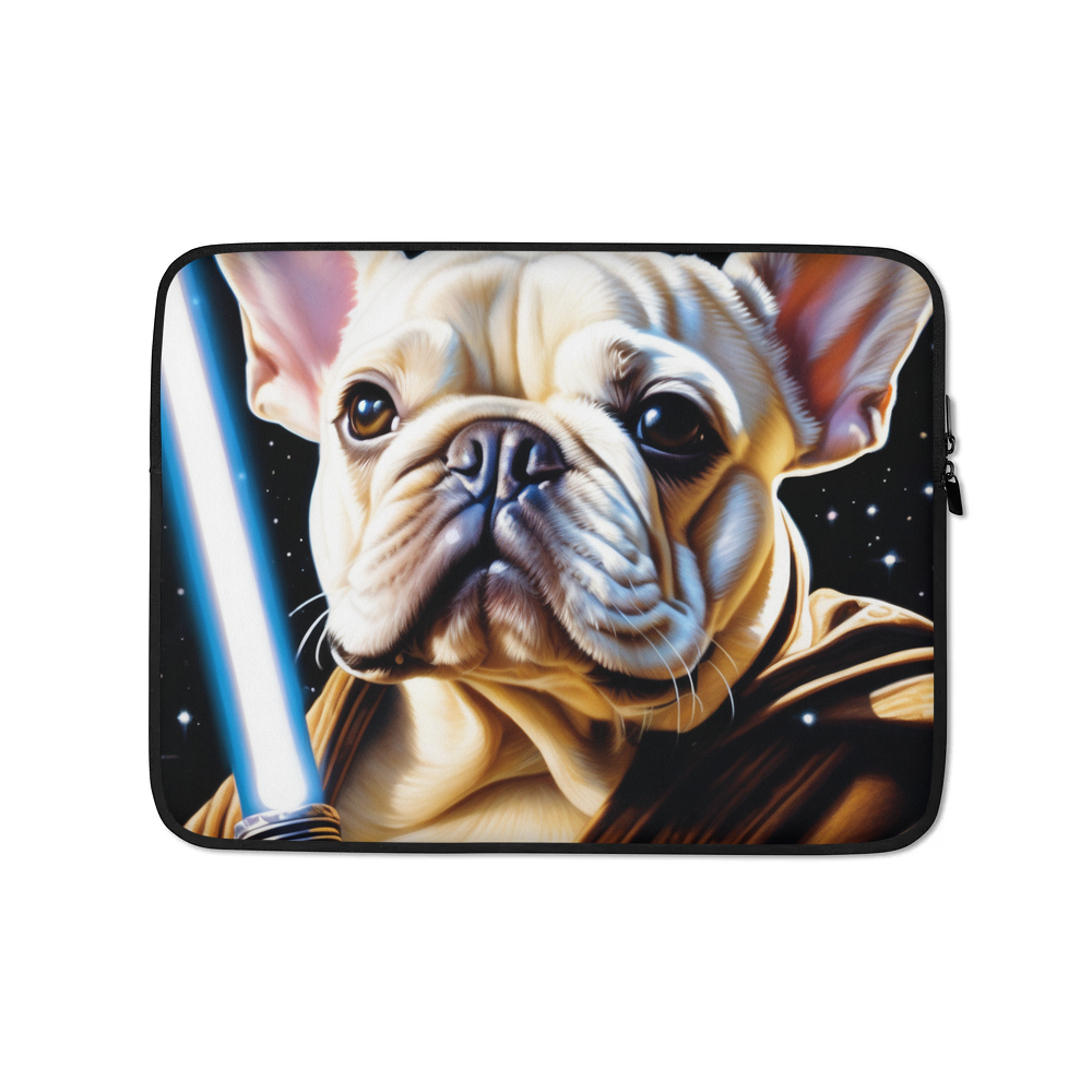 PugMug Custom White French Bulldog Laptop Sleeve