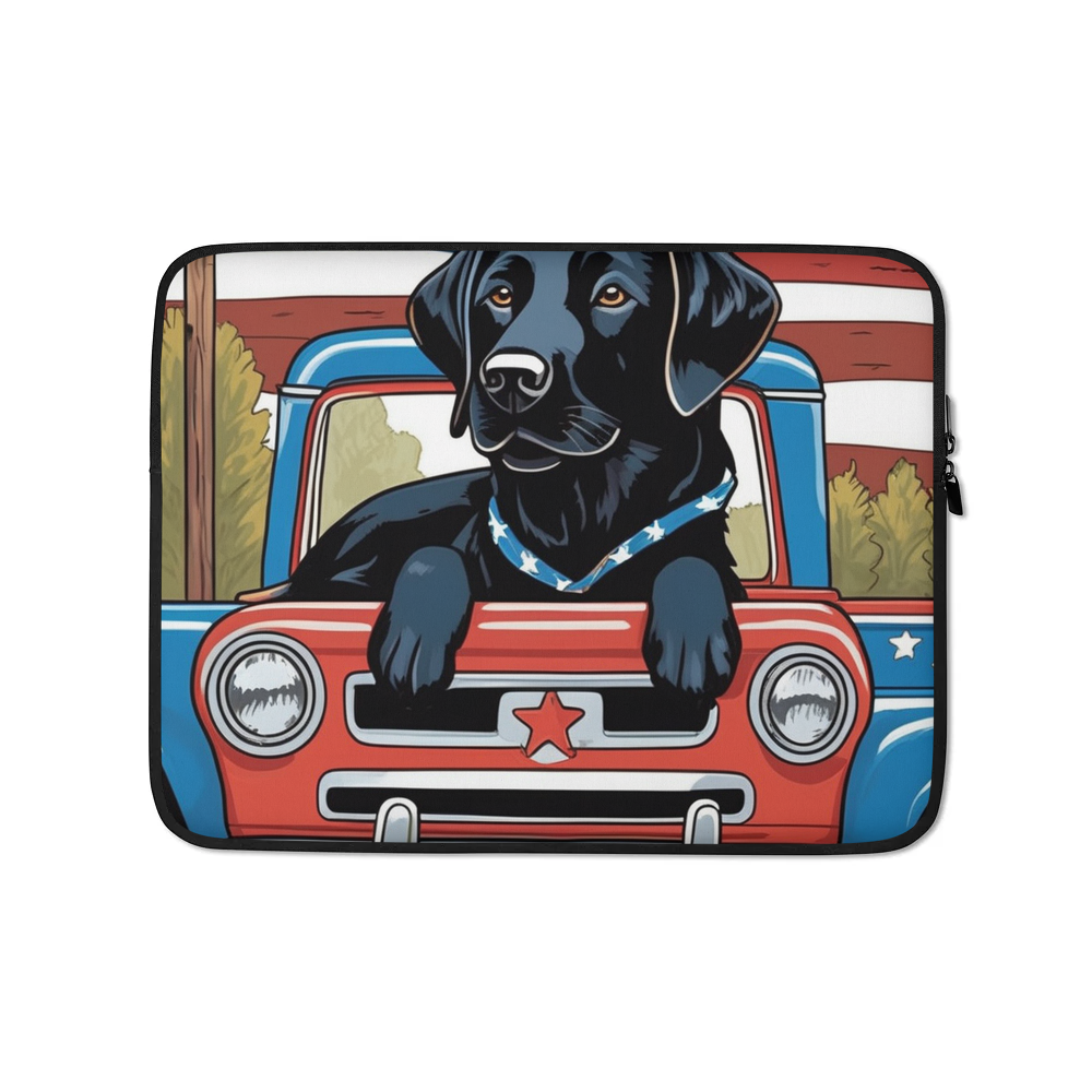 PugMug Custom Black Labrador Retriever Laptop Sleeve