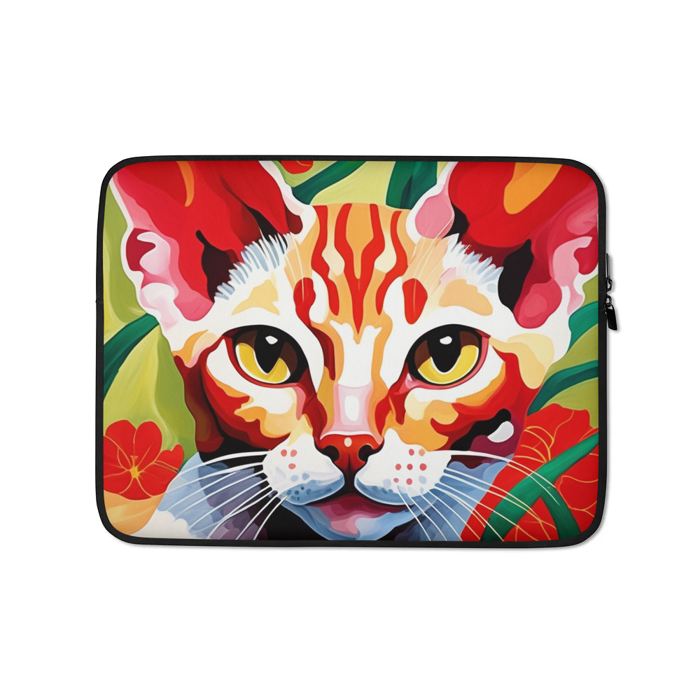 PugMug Custom Tabby Devon Rex Cat Laptop Sleeve