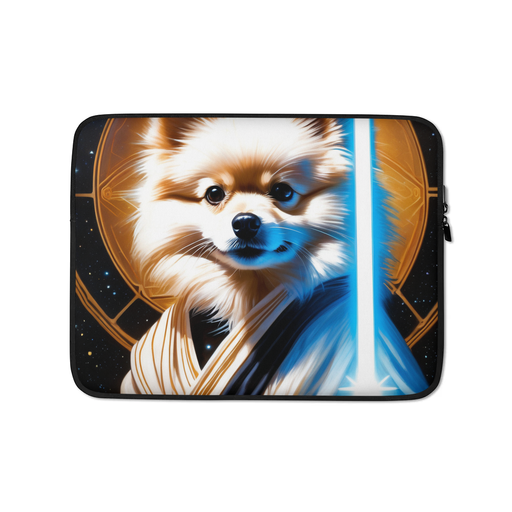 PugMug Custom White Pomeranian Laptop Sleeve