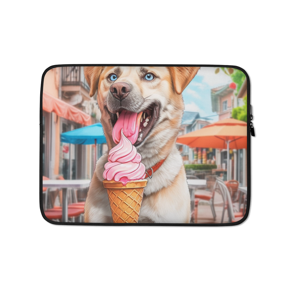 PugMug Custom Blue Laptop Sleeve