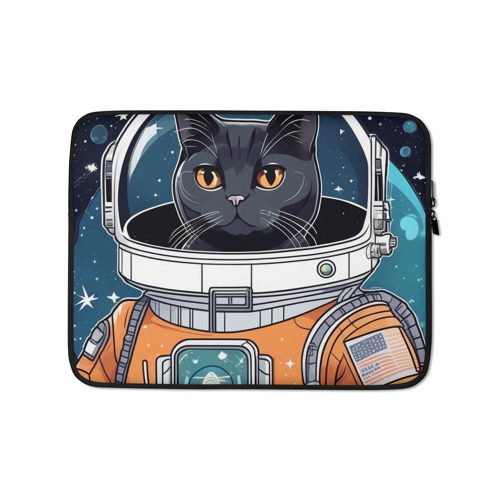 PugMug Custom Black British Shorthair Cat Laptop Sleeve