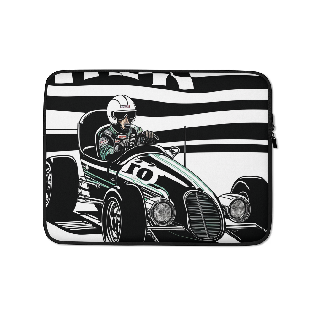 PugMug Custom Black Dachshund Laptop Sleeve