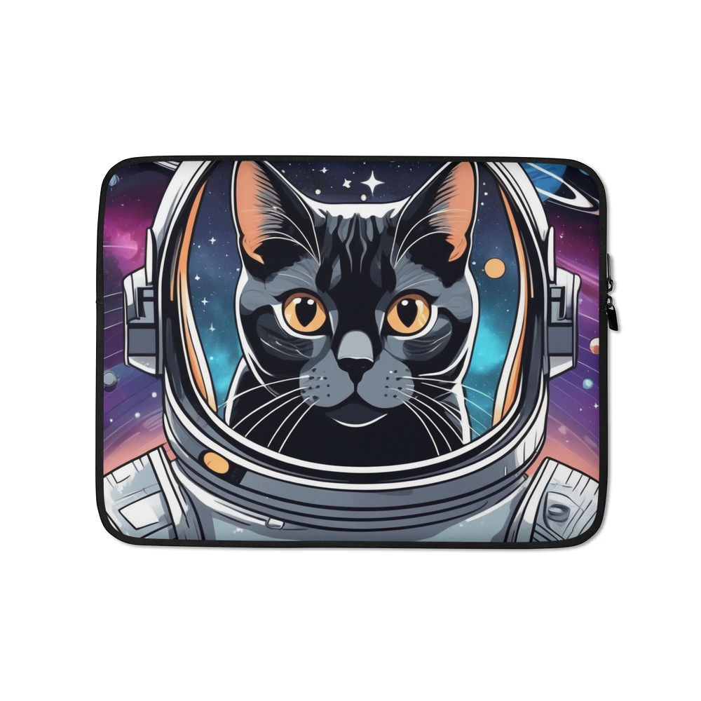 PugMug Custom Black American Shorthair Cat Laptop Sleeve
