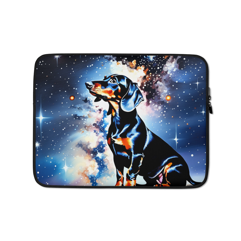 PugMug Custom Black Dachshund Laptop Sleeve