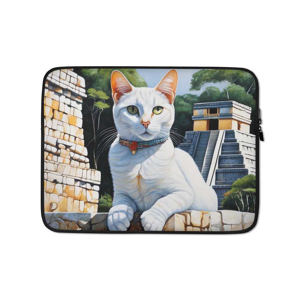 PugMug Custom White Companion Cat Laptop Sleeve