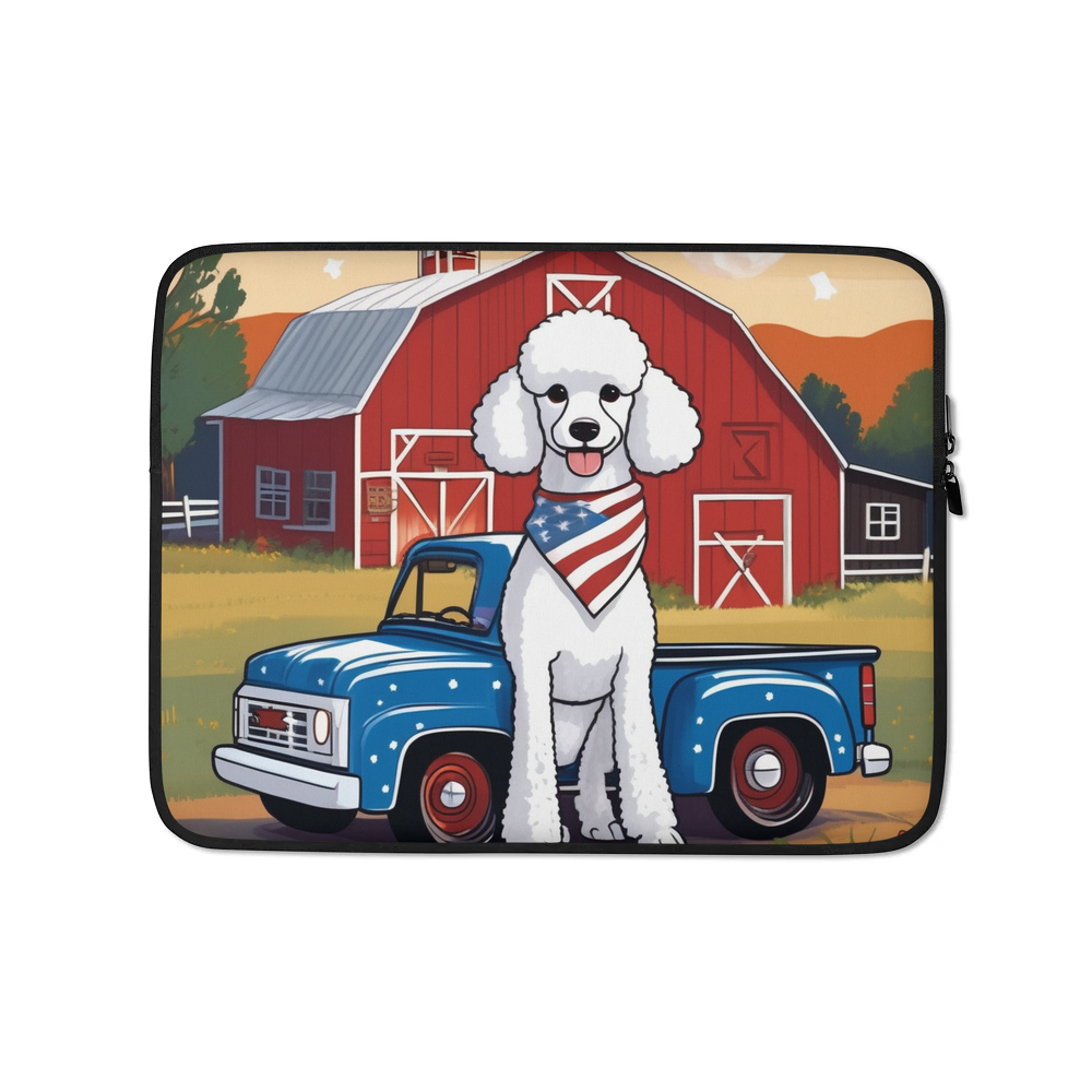 PugMug Custom White Poodle Laptop Sleeve