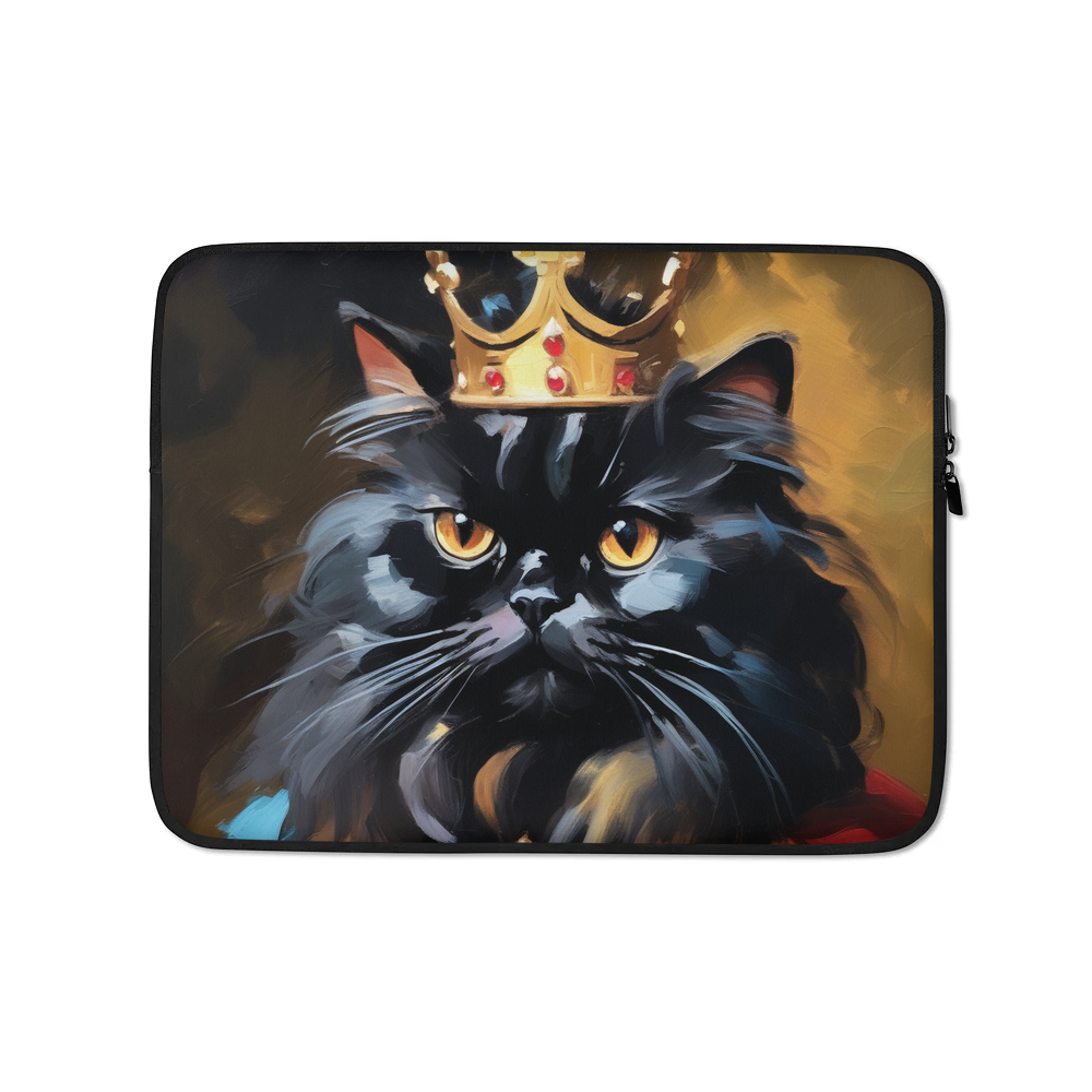 PugMug Custom Black Persian Cat Laptop Sleeve