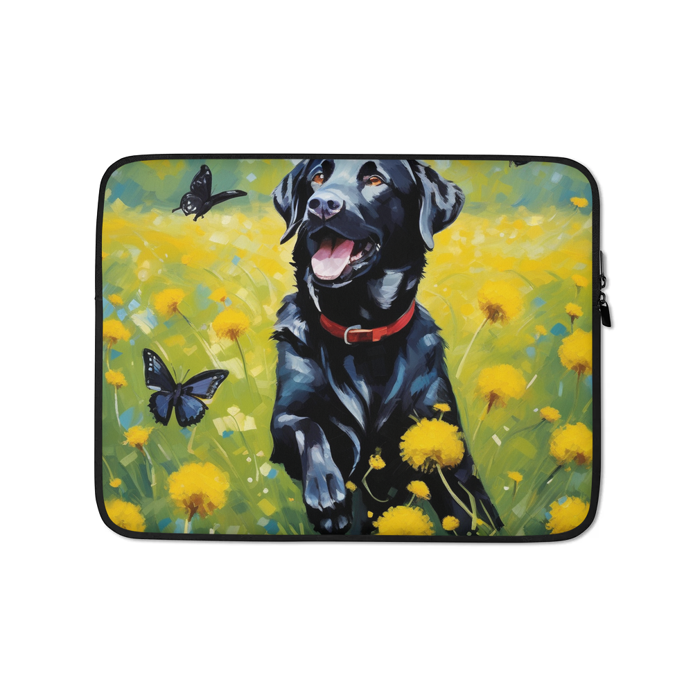 PugMug Custom Black Labrador Retriever Laptop Sleeve