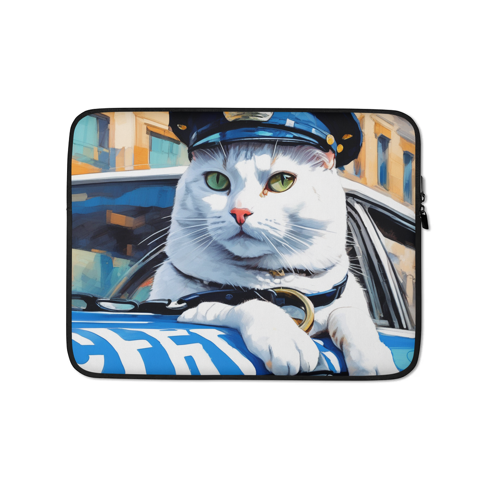 PugMug Custom White Companion Cat Laptop Sleeve