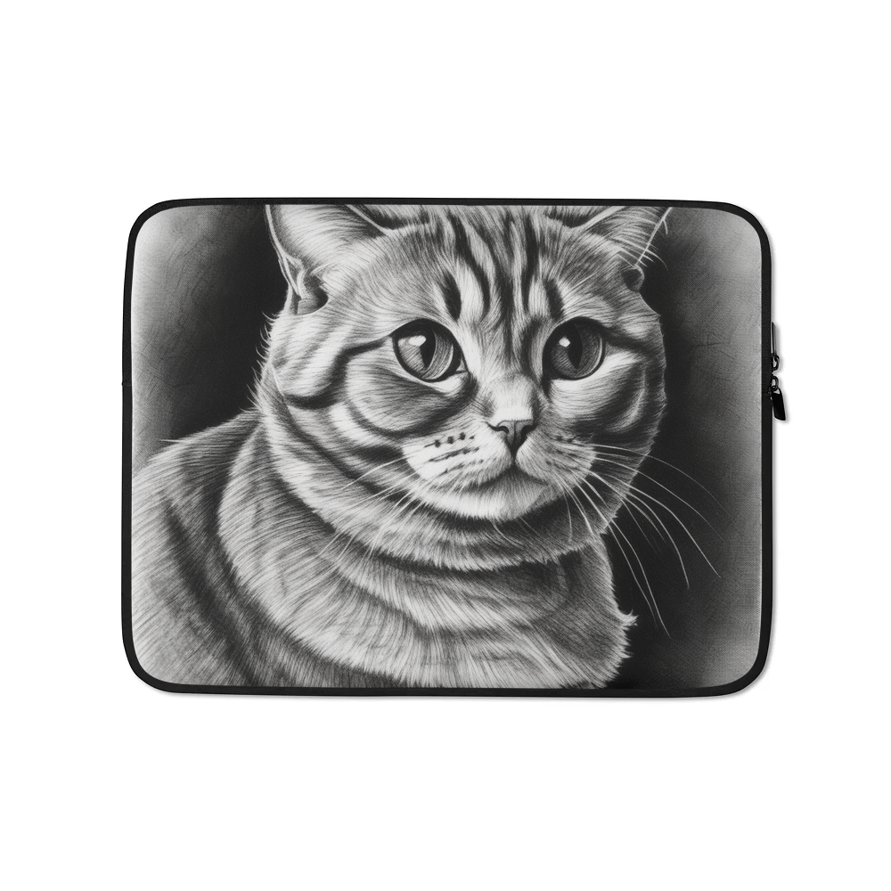 PugMug Custom Tabby Scottish Fold Cat Laptop Sleeve