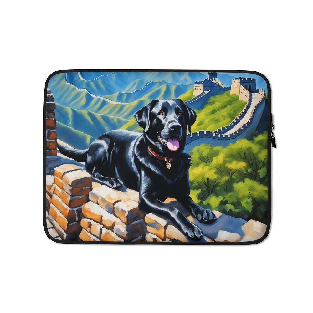 PugMug Custom Black Labrador Retriever Laptop Sleeve