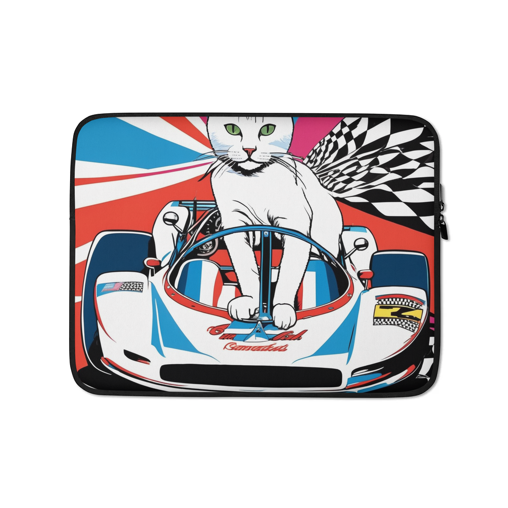 PugMug Custom White Companion Cat Laptop Sleeve