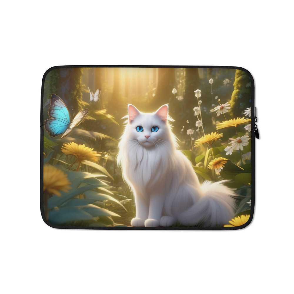 PugMug Custom White Ragdoll Cat Laptop Sleeve