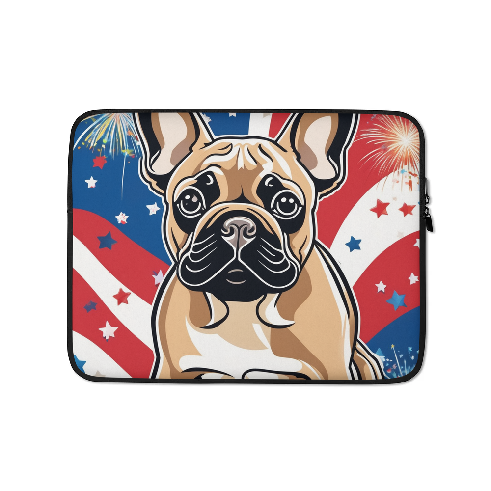 PugMug Custom Tan French Bulldog Laptop Sleeve